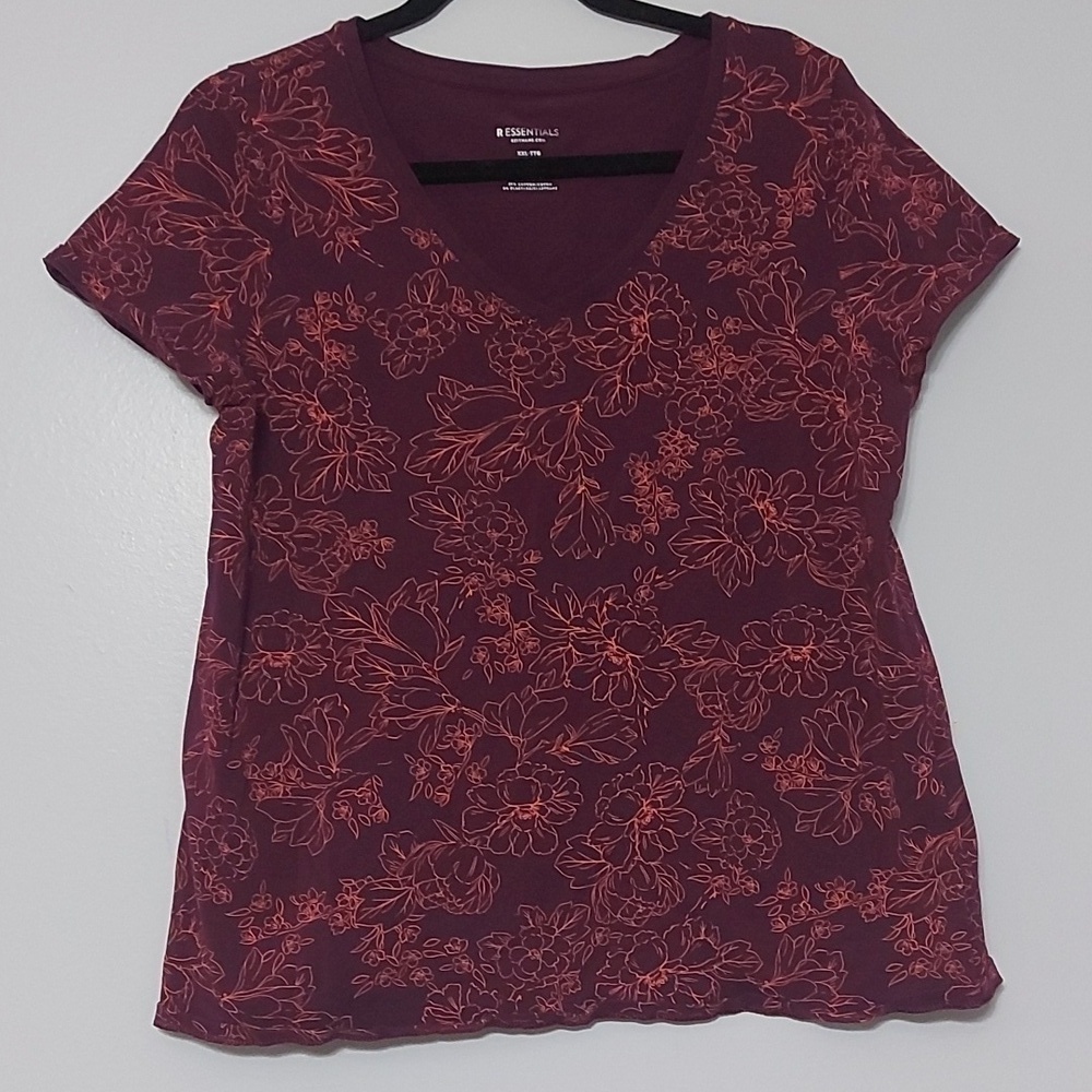 REITMENS XXL purple flower shirt